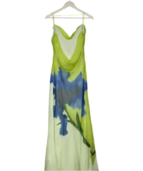 ASOS Green Cowl Neck Plunge Maxi Dress UK 12