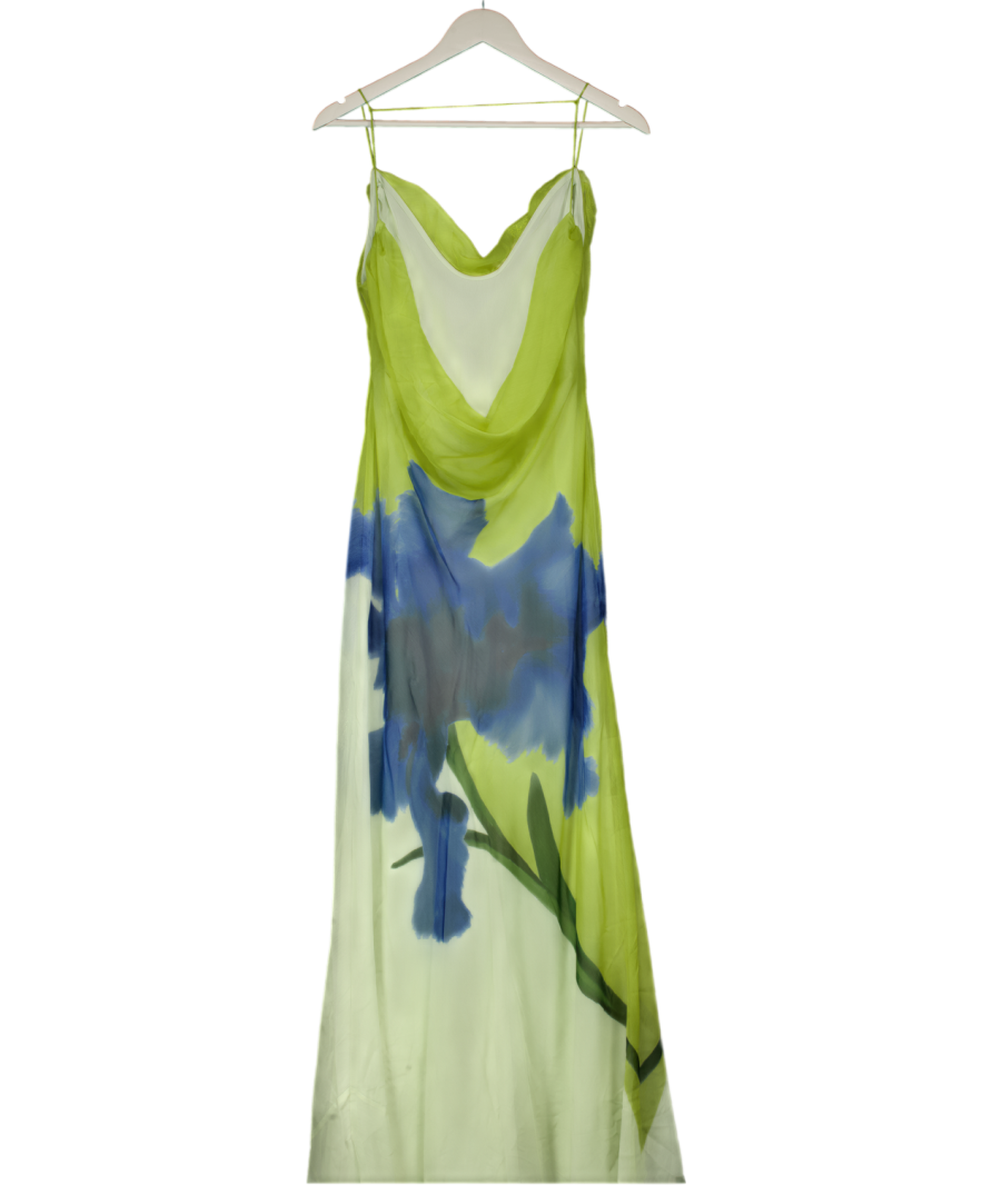 ASOS Green Cowl Neck Plunge Maxi Dress UK 12