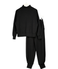 VARLEY Black 2-piece Doublesoft Hawley Half-zip Sweat & The Relaxed Pant 27.5" Set UK XS