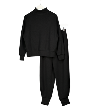 VARLEY Black 2-piece Doublesoft Hawley Half-zip Sweat & The Relaxed Pant 27.5" Set UK XS