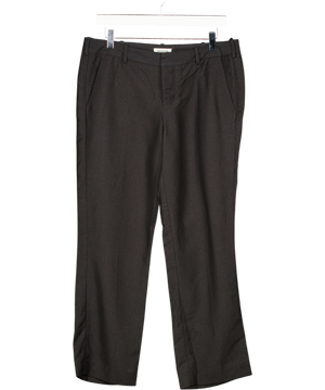 Zadig & Voltaire Black Straight Tailored Shimmer Trousers UK 12