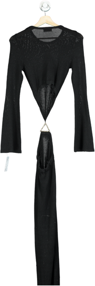 Meshki Black Cut-Out Knitted Dress UK XS