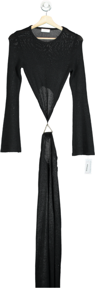 Meshki Black Cut-Out Knitted Dress UK XS