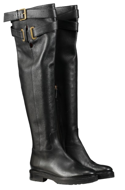 Valentino Black Garavani Runaway Buckle Over The Knee Boots UK 3.5 EU 36.5 👠