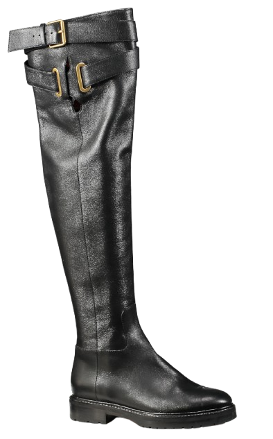 Valentino Black Garavani Runaway Buckle Over The Knee Boots UK 3.5 EU 36.5 👠