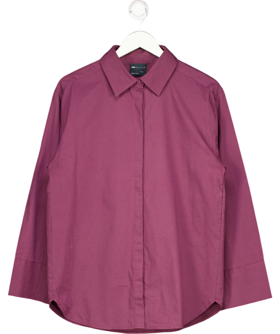 ASOS Purple Oversized Placket Detail Shirt UK S