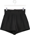 River Island Black Structured Belted Shorts UK 6
