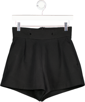River Island Black Structured Belted Shorts UK 6