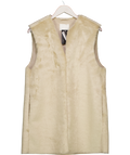 H&M Cream Faux Shearling Gilet With Pockets UK XS