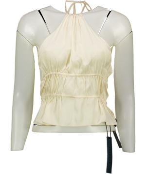 LIONESS Cream Legacy Tie Back Halter Top UK XS