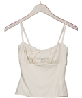 PROBLEM FRONT PHOTO MISSING kookaI White Opal Cinch Top UK 8