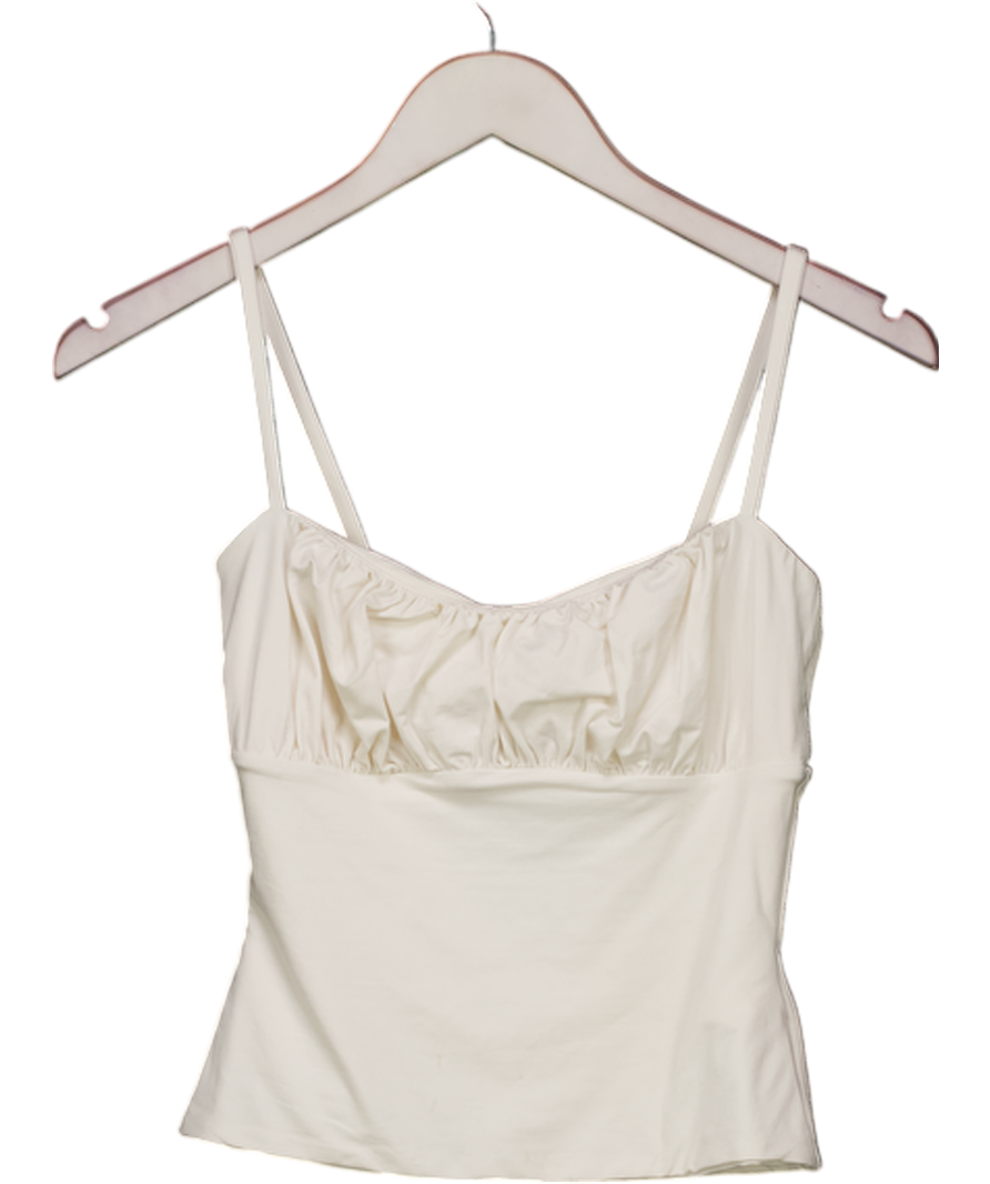 PROBLEM FRONT PHOTO MISSING kookaI White Opal Cinch Top UK 8
