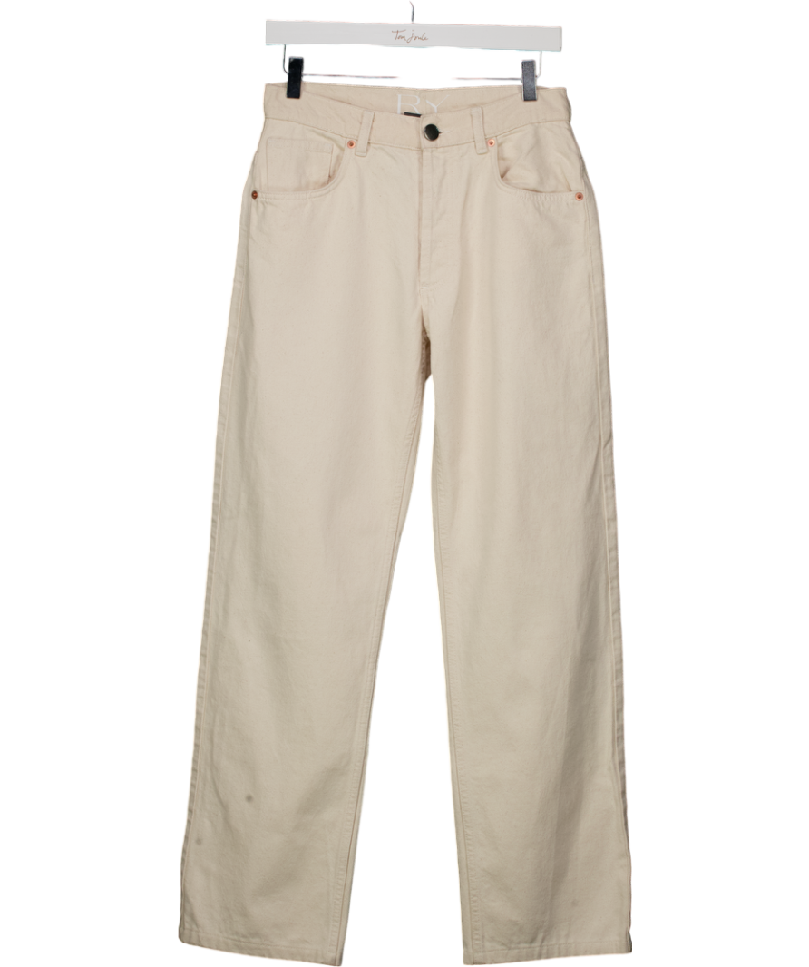 Raey Cream Crop Organic-cotton Straight Leg Jeans W28