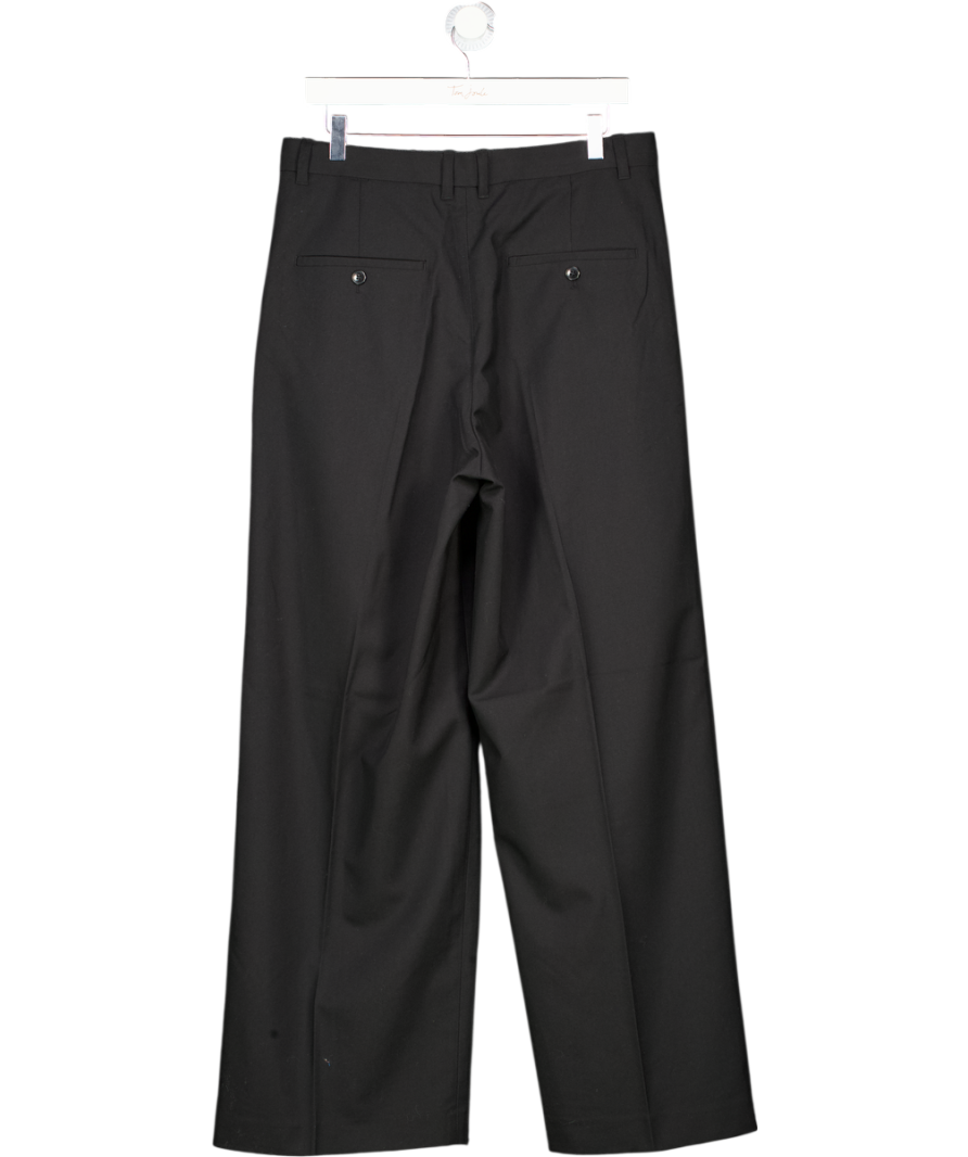 WEEKDAY Black Nate Loose Fit Pleated Suit Trousers Sz48 UK M