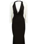 CLUB L Black Cowl Front Jersey Maxi Dress UK 8