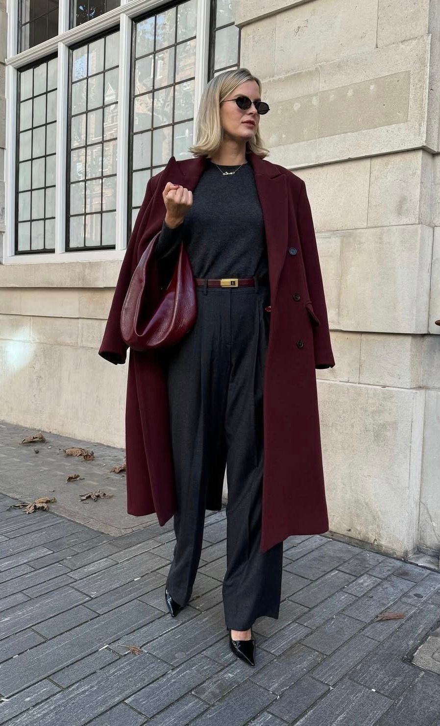 Theory Charcoal Grey Pleated Wool Trousers Us4 UK 8