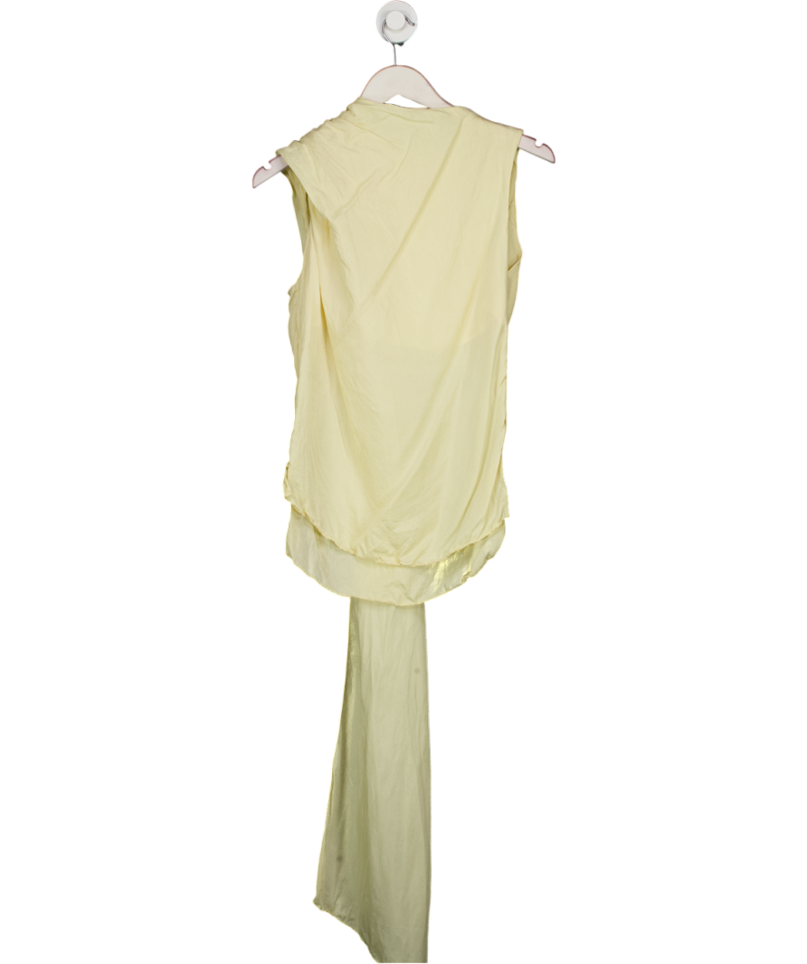 ZARA Yellow Sleeveless Lightweight Scarf Top UK XS