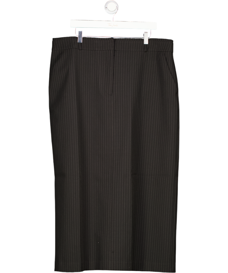 ALIGNE Aligne Black Pinstripe Kasia Maxi Skirt UK 18