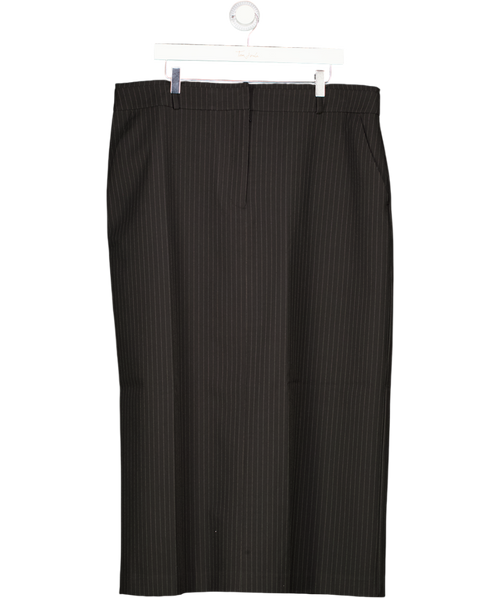 ALIGNE Aligne Black Pinstripe Kasia Maxi Skirt UK 18