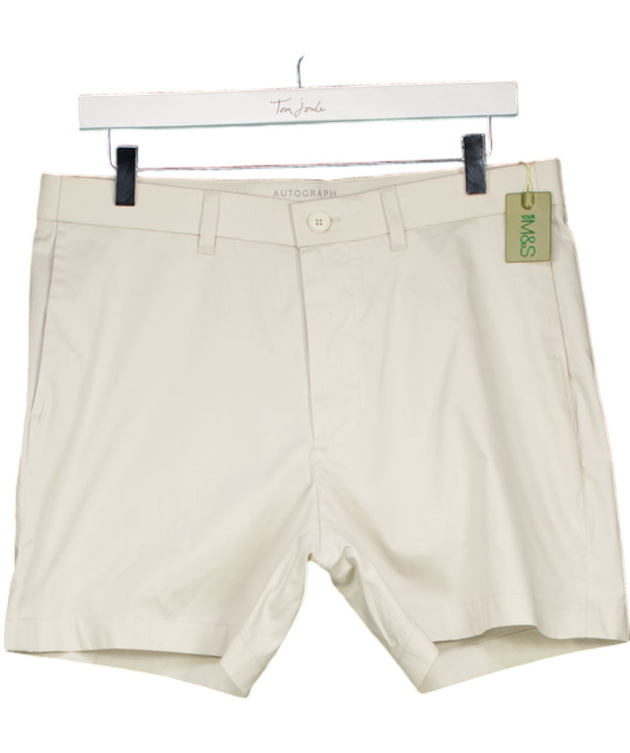 Autograph Cream Regular Fit Super Lightweight Chino Shorts W32