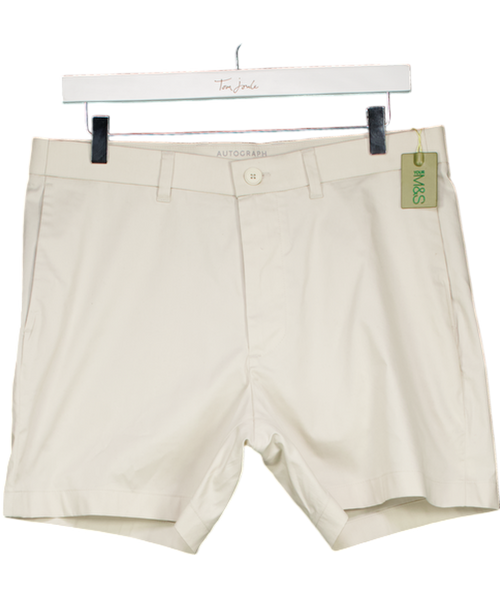 Autograph Cream Regular Fit Super Lightweight Chino Shorts W32