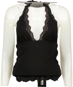 Aoanao Black Halter Neck Top UK M