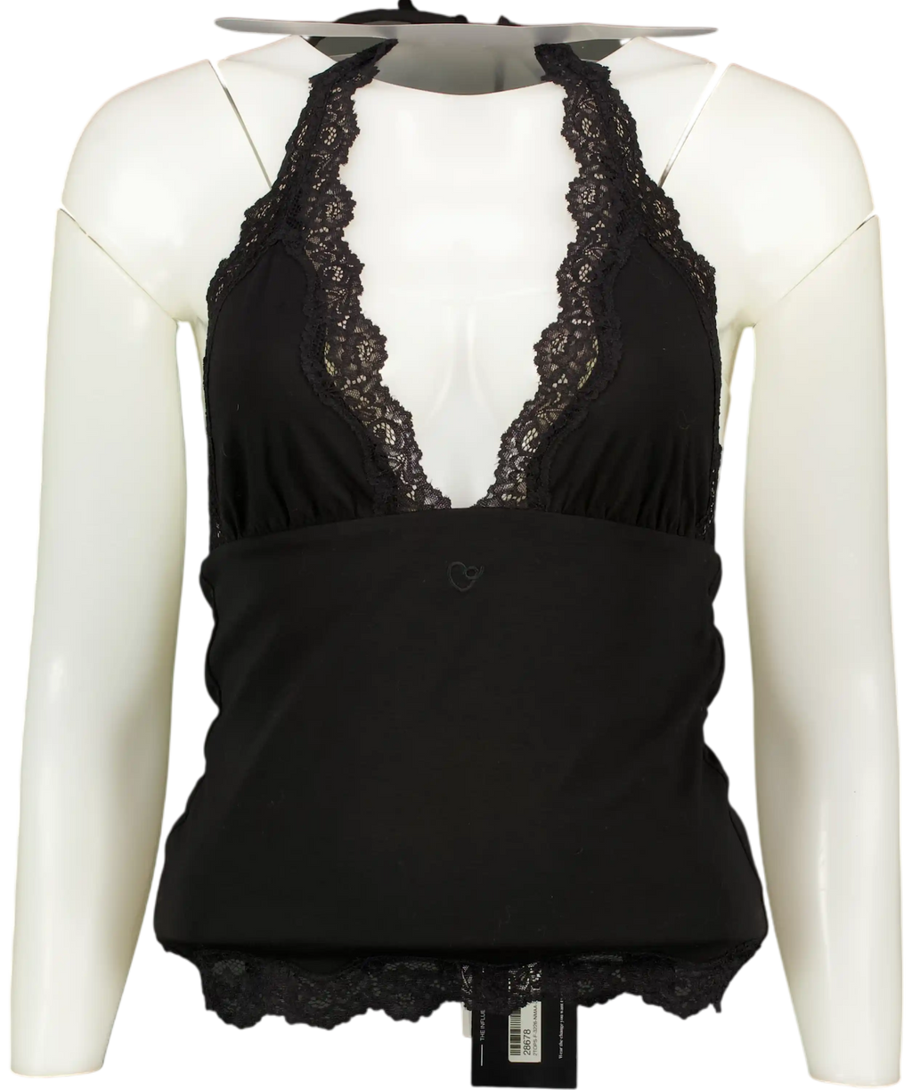 Aoanao Black Halter Neck Top UK M