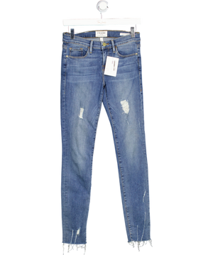 FRAME Blue Skinny Distressed Jeans W26