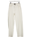 WHITE FOX Mid Rise Barrel Leg Jeans Off White UK M