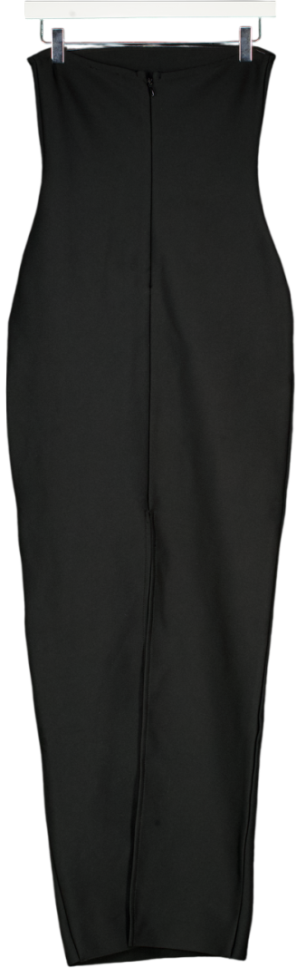 Karen Millen Black Embellished Figure Form Bandeau Maxi Dress UK XS