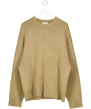 WEEKDAY Brown Oversize Cotton Sweater UK L