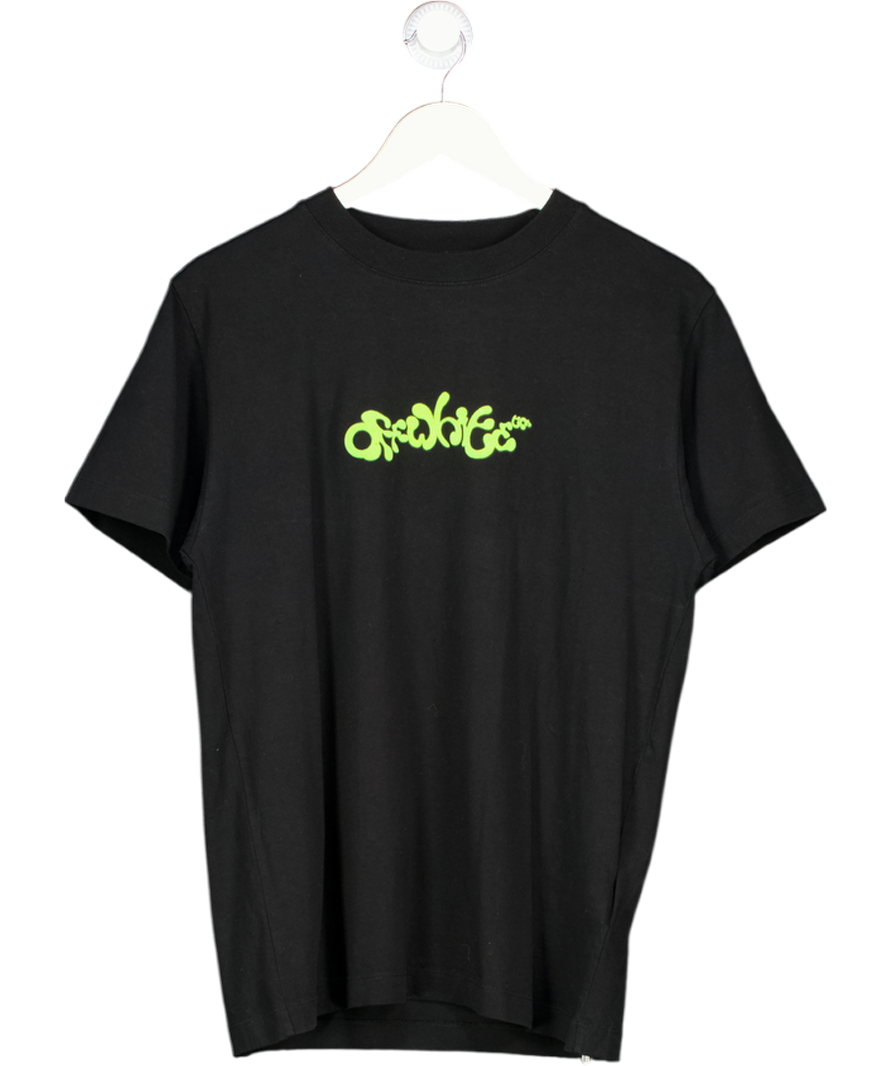 OFF-WHITE Black Off White Opposite Arrow Slim T-shirt Black/lime UK S