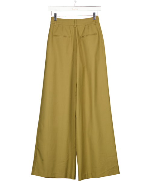 4th & Reckless Green Pleated Wide Leg Trouser UK 6
