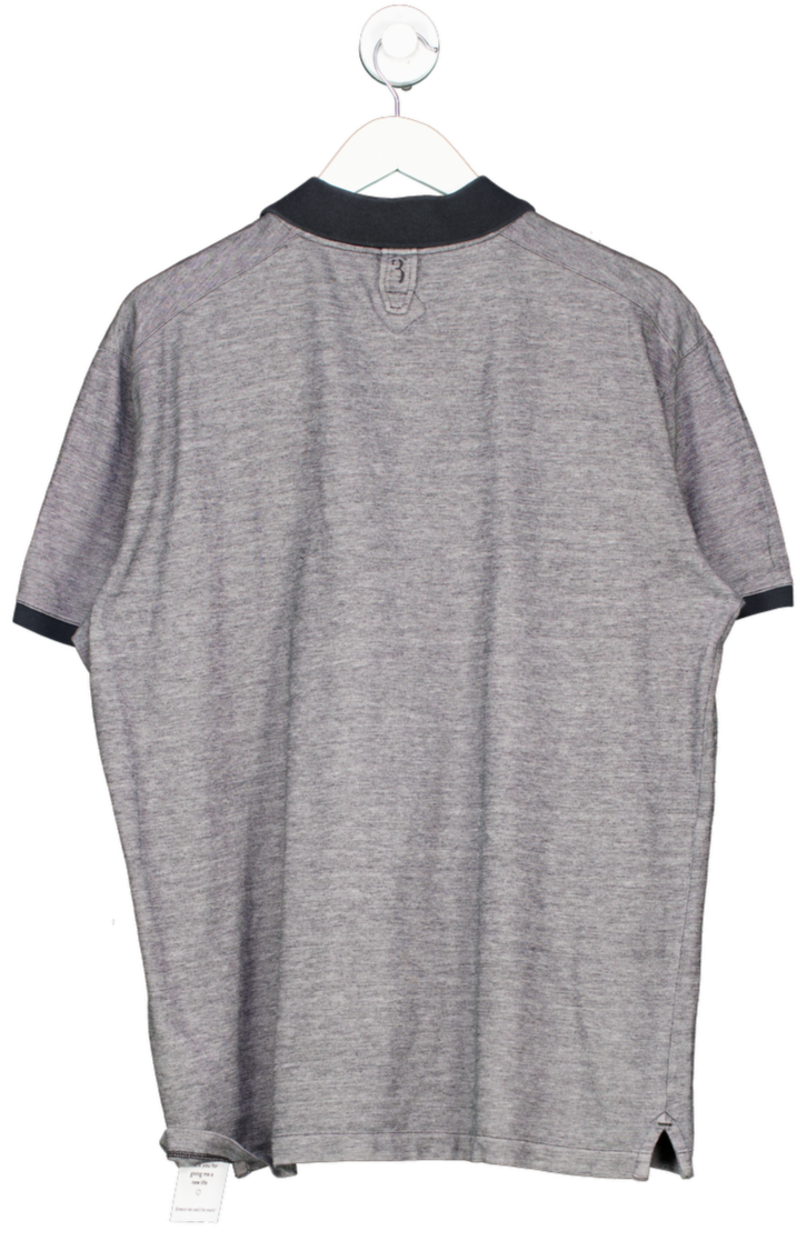 Billionaire Grey Cotton Polo T-shirt UK L/XL