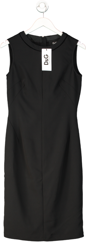 Dolce and Gabbana Black Pencil Dress UK 12