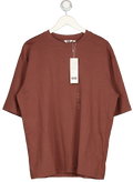 Uniqlo Brown Crewneck Oversized T-shirt UK L