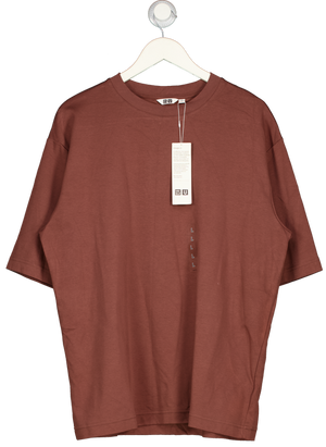 Uniqlo Brown Crewneck Oversized T-shirt UK L