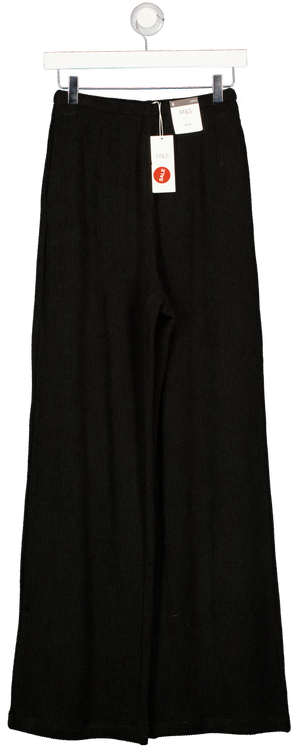 M&S Black Knitted Flared Trousers UK 6