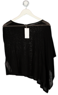 MANGO Black Asymmetrical Knitted Cape UK XS/S