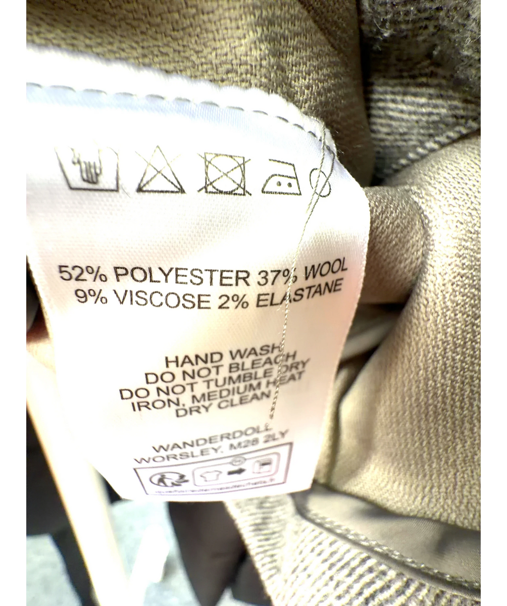 WANDERDOLL Grey grey tweed-style button-through jacket, size UK XS — label