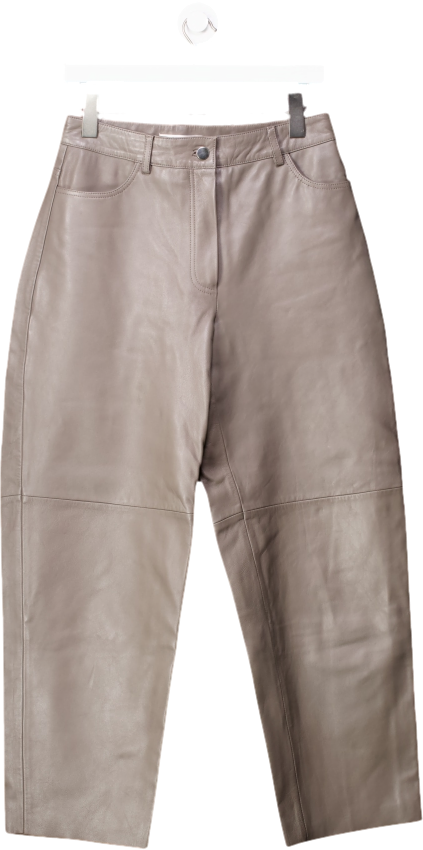 Lovechild 1979 Beige Taupe Lamb Leather Trousers UK 8