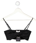 & Other Stories Black Textured Bandeau Bikini Top UK XS