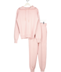 Olivia von Halle 2-piece Dusty Pink Silk And Cashmere-blend Hoodie And Track Pants Set UK S