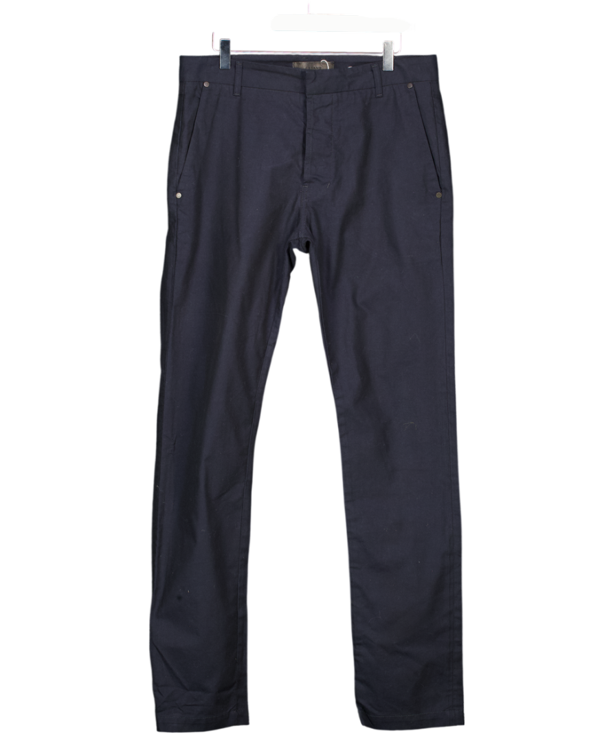 J BRAND Navy Blue Slim Fit Chino Trousers W31