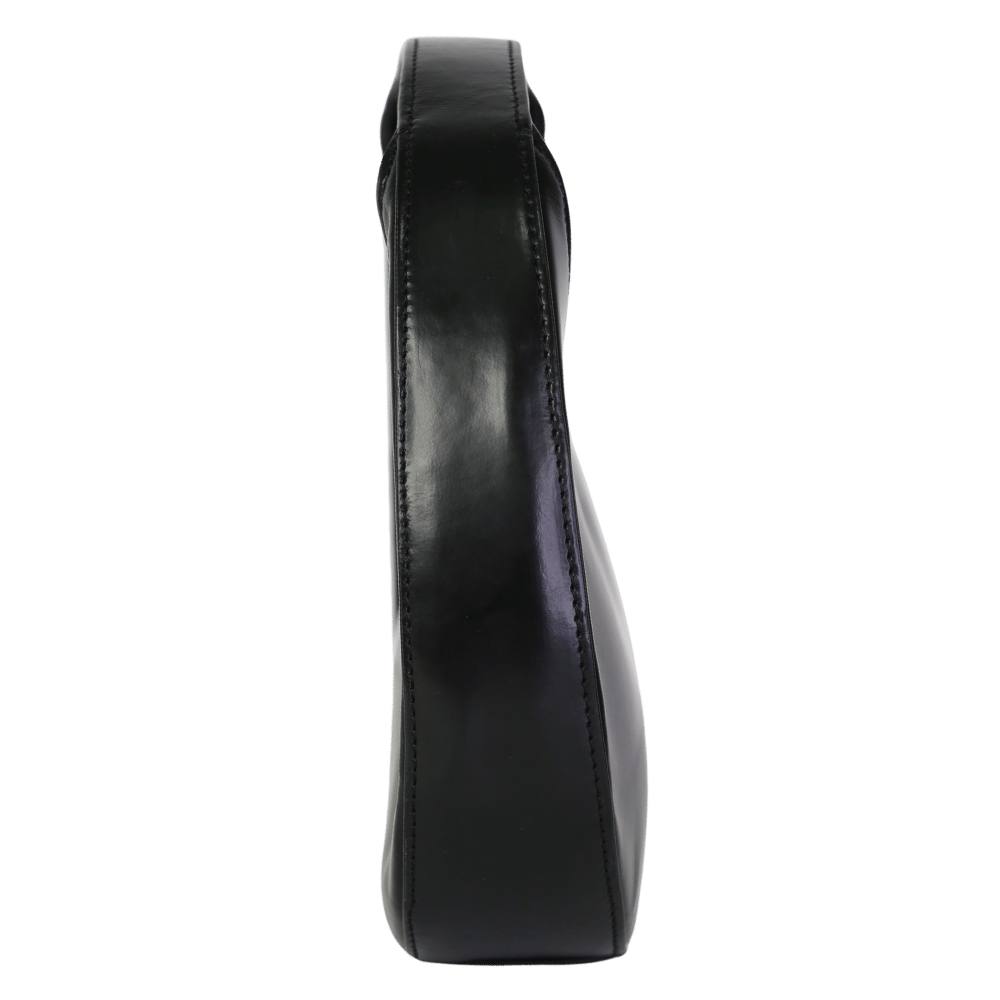 Anine Bing Black Shine Leather Mini Luna Bag