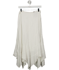 MOTEL ROCKS White Asymmetric Hem Skirt UK XS
