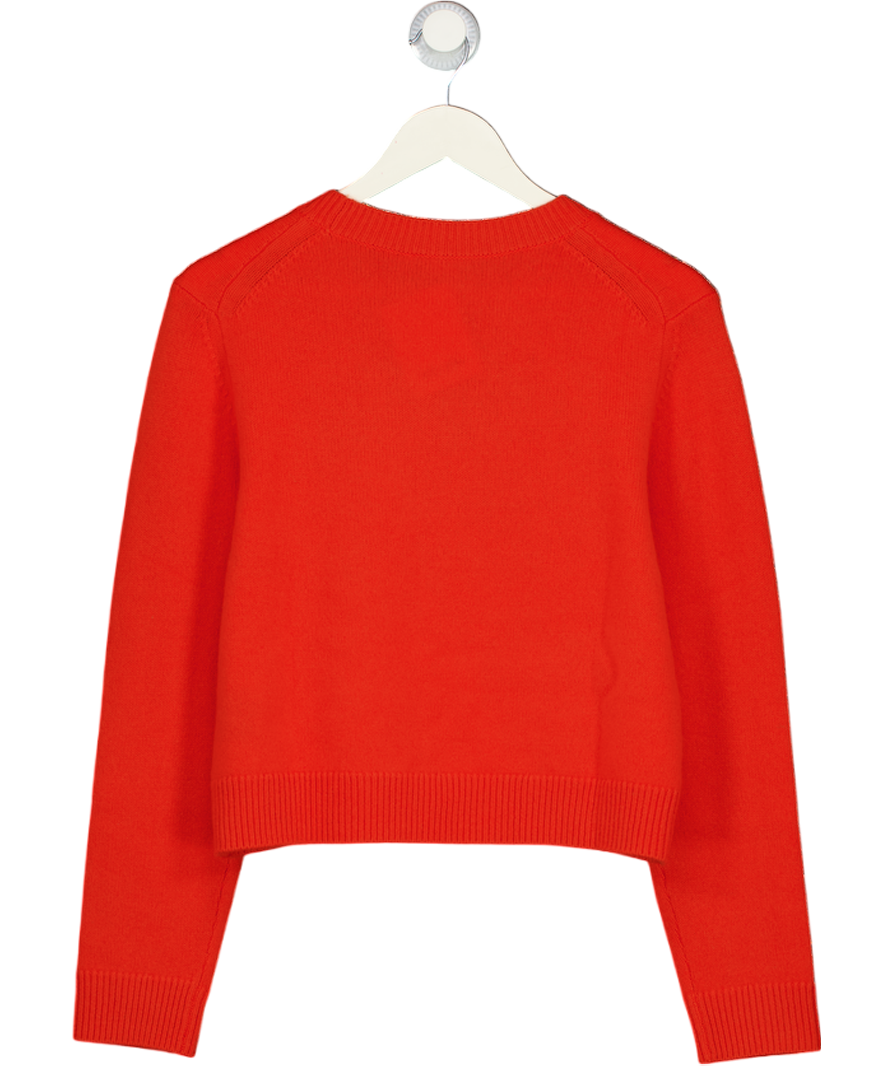 ME + EM Orange Relaxed Crop Jumper 100% Cashmere UK M