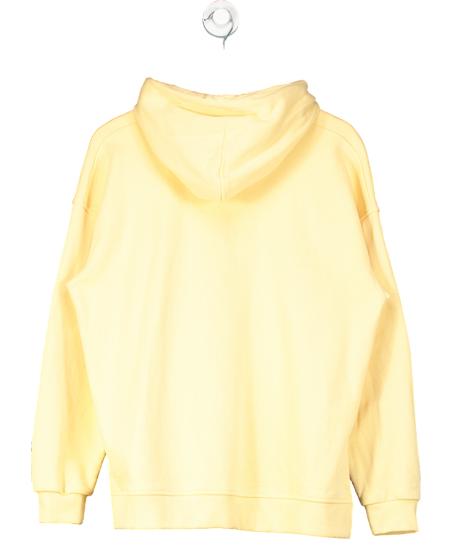 Ganni Yellow Software Oversized Embroidered Hoodie UK S/M