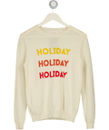 CHINTI & PARKER Cream Holiday Wool-cashmere Sweater UK S