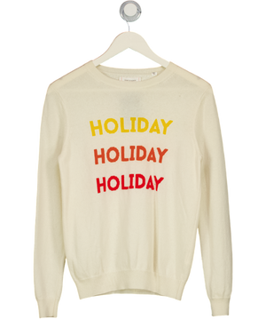 CHINTI & PARKER Cream Holiday Wool-cashmere Sweater UK S